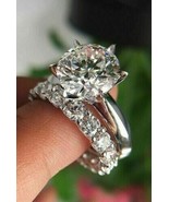 Bridal Ring Set 4.75Ct Round Cut Simulated Diamond 925 Sterling Silver i... - $168.87