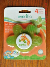 NEW Evenflo Classic Soft Soother Baby Teether green giraffe design 4 textures - £4.77 GBP