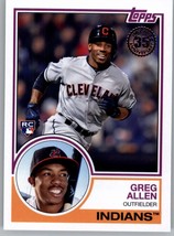 2018 Topps 1983 Topps Baseball Rookies 83-10 Greg Allen Rookie Cleveland Indians - £1.56 GBP