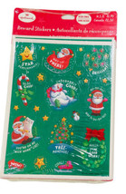 Vtg Hallmark Christmas Reward Stickers Santa Star Candy Tree and More 4 Sheets - £9.56 GBP