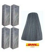 4 x BERINA HAIR DYE A21 LIGHT GREY SILVER FASHION COLOR PERMANENT COLOR ... - $55.43