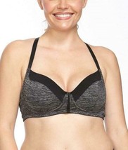 QT Intimates Womens 36DD Gray Black Impact Athleisure Maria Bra Underwire E1036 - $24.25