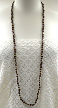 Charming new coco brown resin beads extra long necklace handmade - £7,865.50 GBP