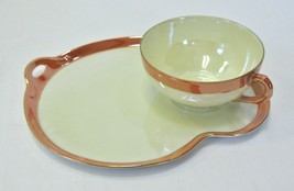 Vintage Porcelain Oremont Bavaria Tea Lunch Set Lusterware Cream &amp; Iridescent - £6.21 GBP