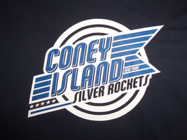Coney Island New York Silver Rockets Blue Graphic Print T Shirt - M - £13.39 GBP