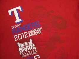 MLB Texas Rangers Major League Baseball Fan 2012 Spring Training Red T Shirt M - £15.76 GBP