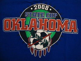Oklahoma OK State Cup American Soccer Team 2008 Blue T Shirt S / M - £14.54 GBP