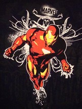 Iron Man Marvel Comics Super Hero Black T Shirt L - $19.74