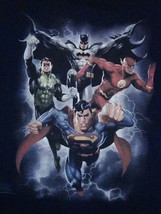 Justice League DC Comics Batman Flash Green Lantern Superman T Shirt S - £14.73 GBP