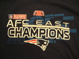 NFL New England Patriots National Football League Fan 2007 Champions T Shirt L - $20.33