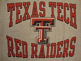 NCAA Texas Tech Red Raiders College University Fan Gray T Shirt S - £14.66 GBP