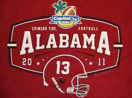 NCAA Alabama Crimson Tide College University Football Fan 2011 Red T Shi... - £12.42 GBP