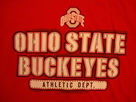 NCAA Ohio State Buckeyes College University Fan School Student Red T Shirt L - £12.45 GBP