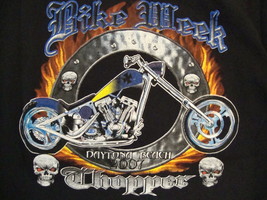 Bike Week Chopper 2007 Daytona Beach Florida Vacation Souvenir Black T S... - $15.91