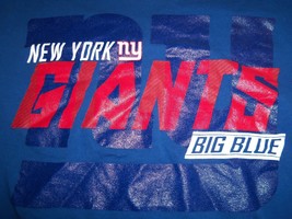 NFL New York Giants Football &quot;Big Blue&quot; 2013 Schedule Blue Graphic T Shi... - £12.68 GBP