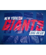 NFL New York Giants Football &quot;Big Blue&quot; 2013 Schedule Blue Graphic T Shi... - £12.82 GBP