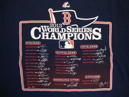 MLB Boston Red Sox Baseball Fan World Series Champions 2013 Majestic T Shirt L - £12.56 GBP