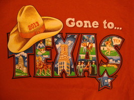 NCAA Texas Longhorns College University Fan Gone to Texas TX 2013 T Shirt S - $16.07