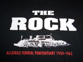 The Rock Alcatraz Federal Penitentiary California Prison Black Graphic T... - £14.67 GBP