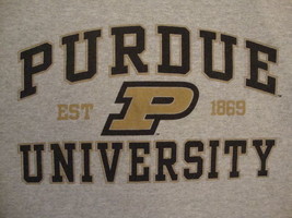 NCAA Purdue Boilmakers College University School Fan Gray T Shirt XL - $18.60