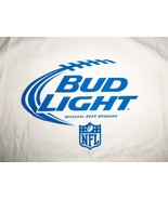 NFL Bud Light Official Beer Sponsor NFL Football White Graphic Print T S... - £12.57 GBP