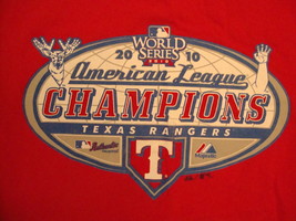 MLB Texas Rangers Major League Baseball 2010 World Series Champions T Shirt S - $16.07