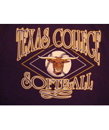 NCAA Texas Longhorns College University School Softball Fan Purple T Shi... - £14.92 GBP