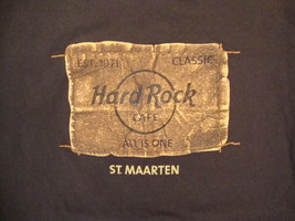Hard Rock Cafe St. Maarten &quot;All is One&quot; Souvenir Music History Brown T Shirt M - £12.20 GBP