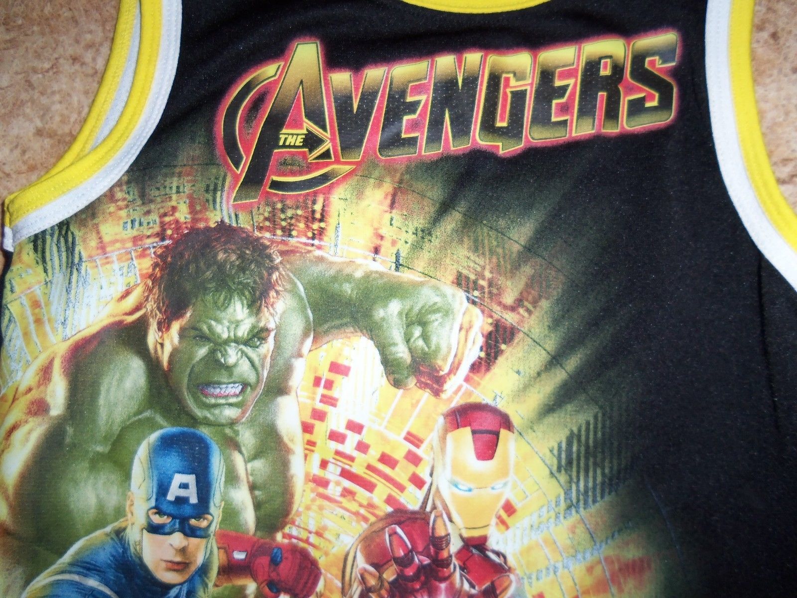 Marvel Comics The Avengers Iron Man Hulk Captain America Jersey Boys S (4-5) - $20.04