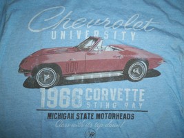 Chevrolet University &#39;66 Corvette Muscle Classic Car 50/50 Graphic T-Shi... - $15.91