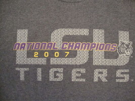 NCAA LSU Louisiana State University Tigers College Football Fan Gray T Shirt M - £15.14 GBP