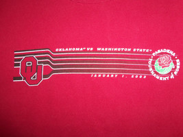 NCAA Oklahoma University OU Sooners Vs Wash. State &#39;03 Graphic Print T Shirt XL - £13.33 GBP