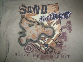 Sand Raider Elite Recon Unit ATV Motorsport Brown Graphic Print T Shirt ... - $13.97