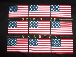 Patriotic Flag USA &quot;Spirit of America&quot; Fourth of July Graphic Print T-Shirt XL - £12.79 GBP