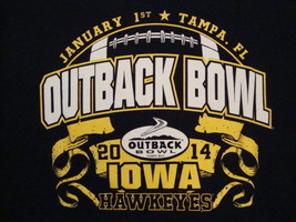 NCAA Iowa Hawkeyes College University Football Fan Outback Bowl 2014 T Shirt M - $19.25