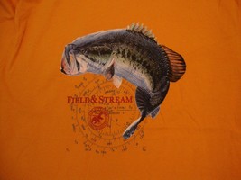 Field &amp; Stream Genuine Outfitters Bass Fishing Fan Soft Orange T Shirt XL - £15.47 GBP