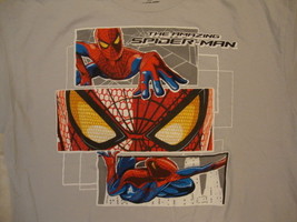 The Amazing Spider-Man Spiderman Comic Book Movie Hero Artwork Gray T Shirt XL - £15.02 GBP