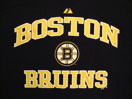 NHL Boston Bruins National Hockey League Fan Black Majestic T Shirt XL - £14.78 GBP