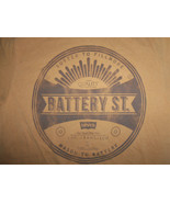 Levi&#39;s Denim Brand Battery St. San Francisco California Brown Graphic T ... - £15.51 GBP
