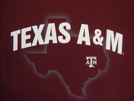 NCAA Texas A&amp;M Aggies College University Fan School Student Maroon T Shi... - £14.85 GBP