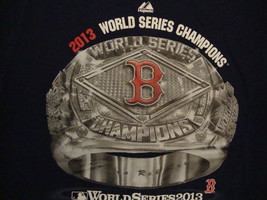 MLB Boston Red Sox Major League Baseball Fan 2013 World Series Blue T Sh... - $15.91