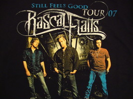 Rascal Flatts Still Feels Good Country Music Concert Tour 2007 Black T Shirt M - $19.64