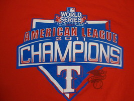 MLB Texas Rangers Major League Baseball World Series Champions 2011 T Sh... - £14.76 GBP