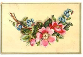Twin Brothers Yeast Victorian trade card moss roses advertising vintage ... - £11.17 GBP