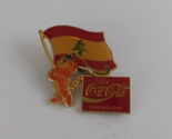 Tiger Olympic Mascot Lebanon Flag Olympic Games &amp; Coca-Cola Lapel Hat Pin - £5.81 GBP