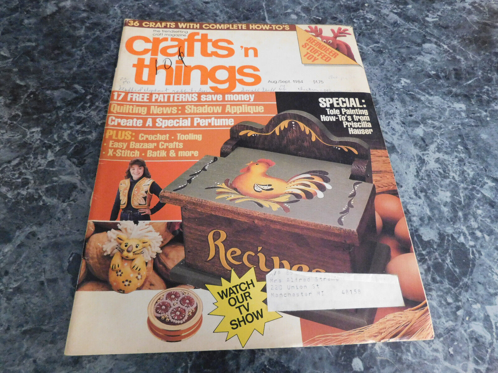 Crafts &#39;n Things Magazine August September 1984 Mailbox in Copper - $2.99