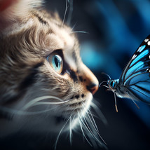 Cats Butterflies Diamond Painting Kits 5D Diamond Art Kits for Adults DIY Gift - £10.17 GBP+