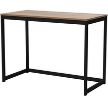 Modern Home Office Laptop Computer Desk Table with Black Metal Frame Woo... - $139.99