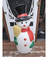 Vintage Snowman Blow Mold Outdoor Light UP Decoration 41&quot; TPI - $2,648.72 MXN