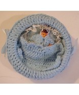 Handmade Crocheted Boy Baby Bassinet with Baby, Blanket Pillow, Coverlet... - £17.58 GBP